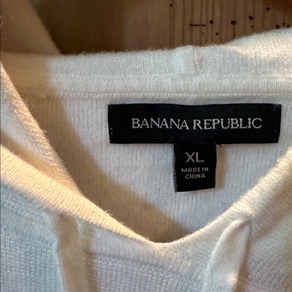 Banana Republic Off-White Hooded Top - Picture 2 of 3